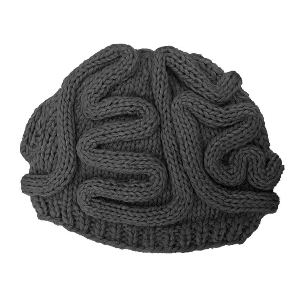 HOT Sales!!!Spoof Horror Brain Knitted Hat Funny Warm Cap Party Headwear Photography Props