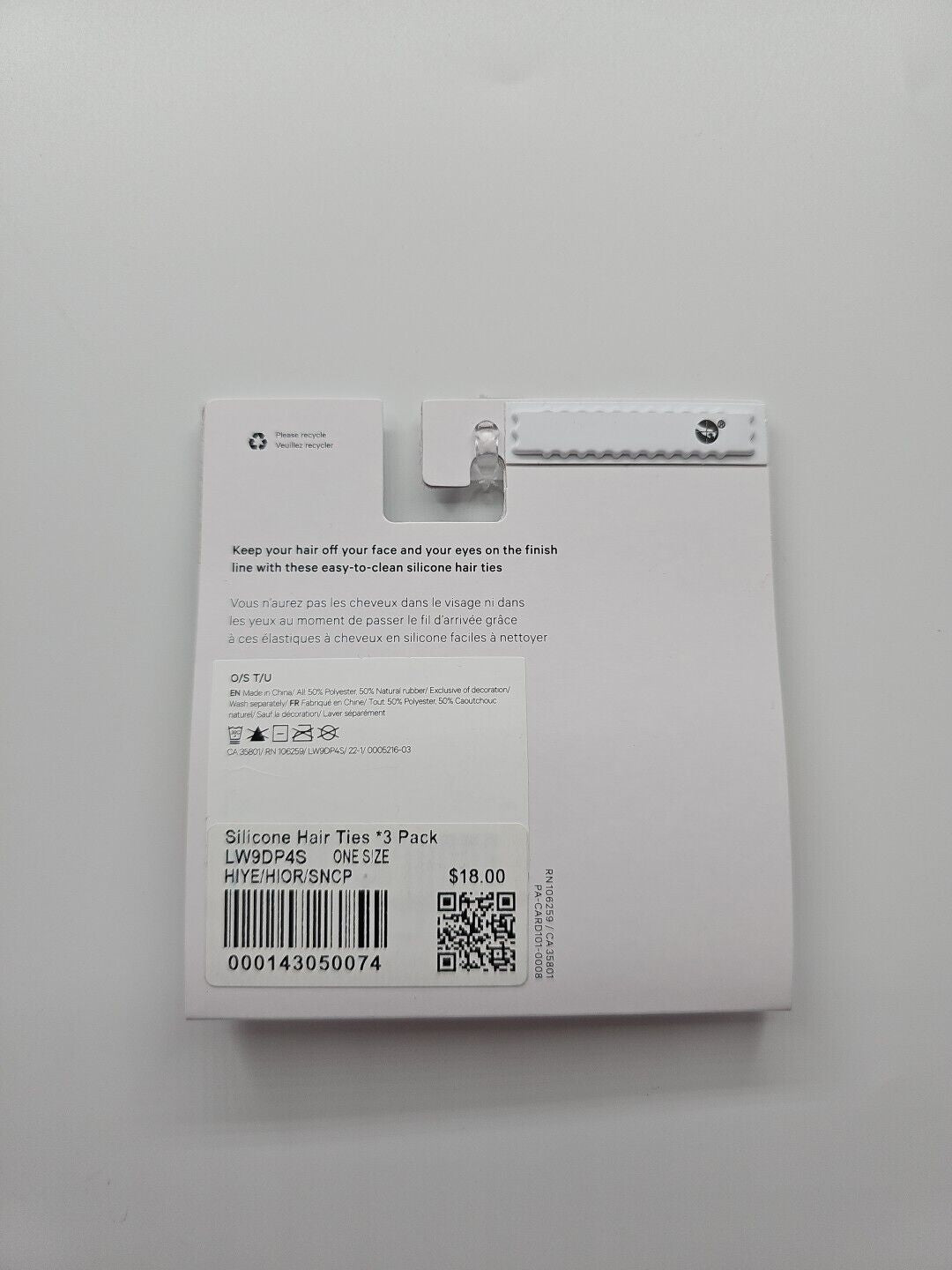 Lululemon Silicone Hair Ties 3 Pack NEON Yellow Orange and Pink New